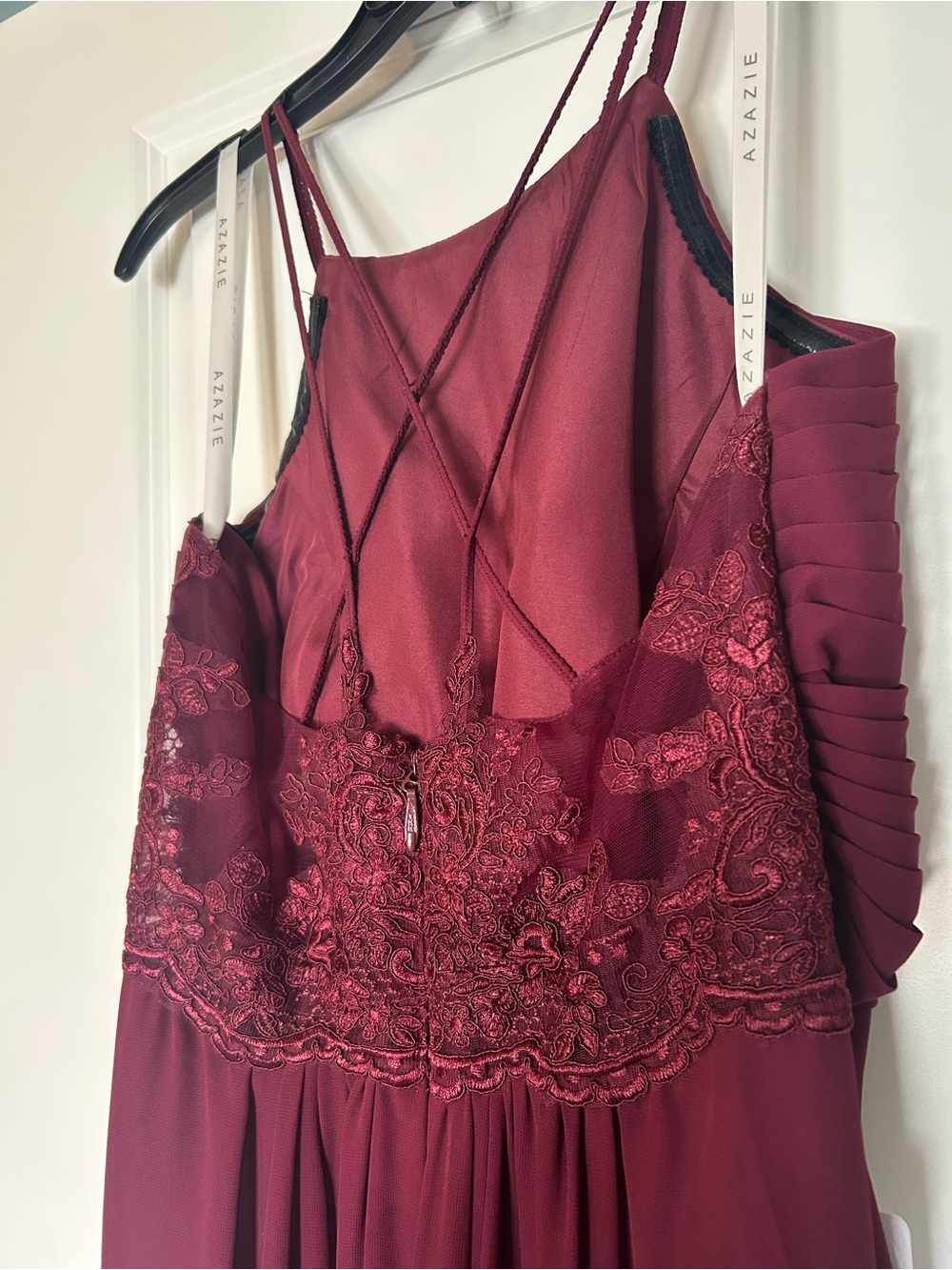 Azazie Ginger Allure Cabernet Maxi Dress NWT - Picture 9 of 15